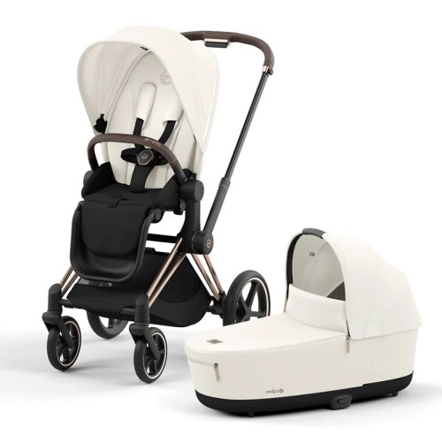 Коляска 2 в 1 Cybex Priam IV Rosegold Off White