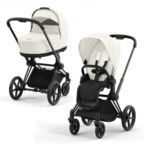 Коляска 2 в 1 Cybex Priam IV Matt Black Off White