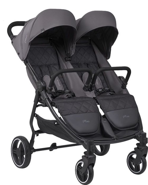 Коляска для двойни Farfello Max Gray