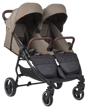 Коляска для двойни Farfello Max Beige