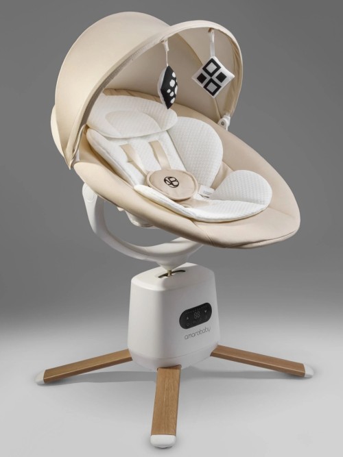 Электрокачели Amarobaby Jolly Swing молочный - фото 1