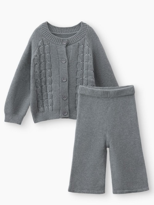 Костюм Happy Baby (кардиган и брюки) (серый / grey, 80–86, 88351-0)