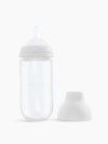 Бутылочка Happy Baby с крышкой и силиконовой соской, 250 мл (light gray new, 10031)