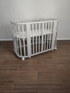 Кроватка-трансформер Азбука Кроваток Санторини 5 в 1 120*60 и 85*60 серый/серый